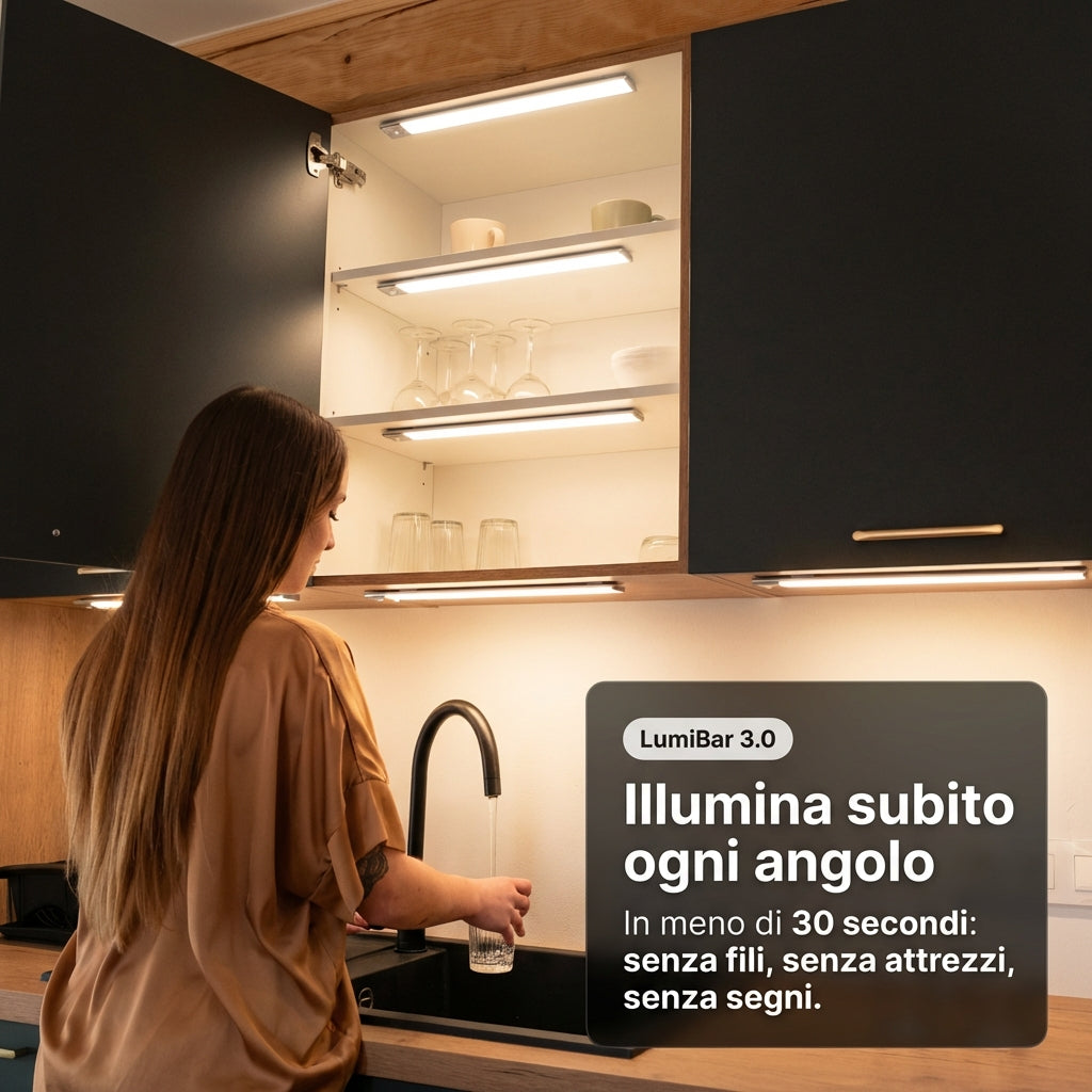 LumiBar™ 3.0 – Barra LED con sensore di movimento (ricaricabile)