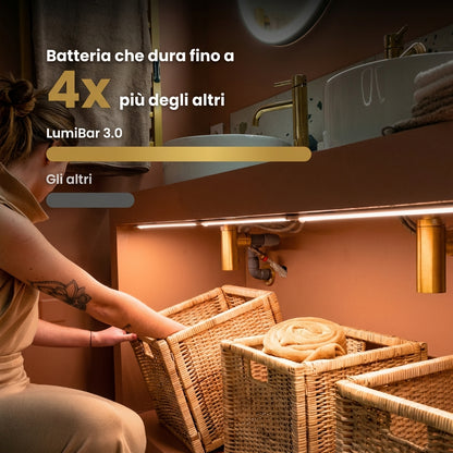 LumiBar™ 3.0 – Barra LED con sensore di movimento (ricaricabile)